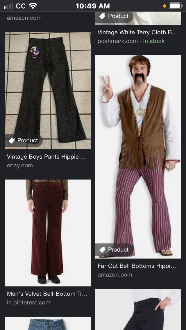 “I worked really hard on this outfit,” my mother said in 1969. According to my Google image search for a Naugahyde vest and terry-cloth bell-bottoms, nowadays, it’s called a costume.